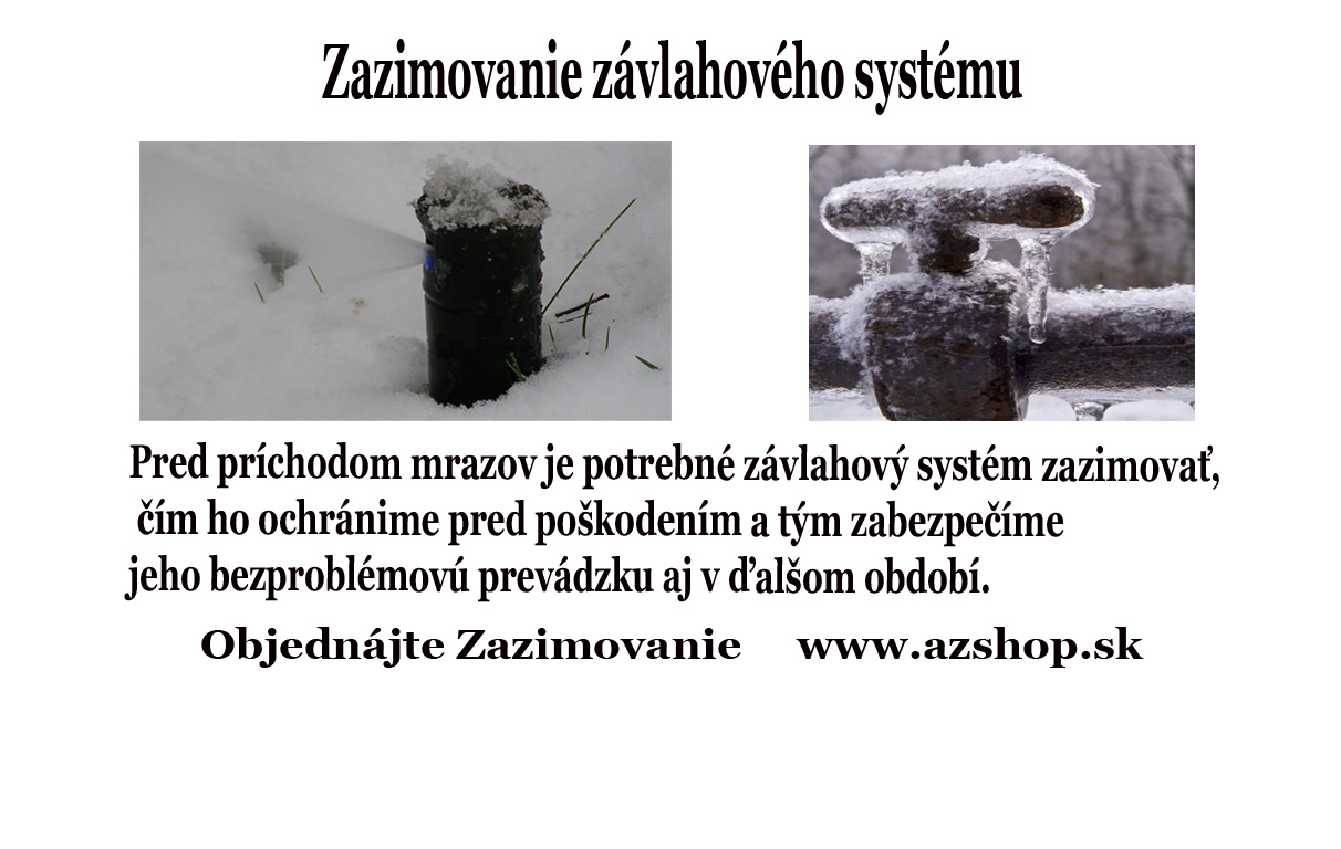 Zazimovanie závlahy a čerpadla