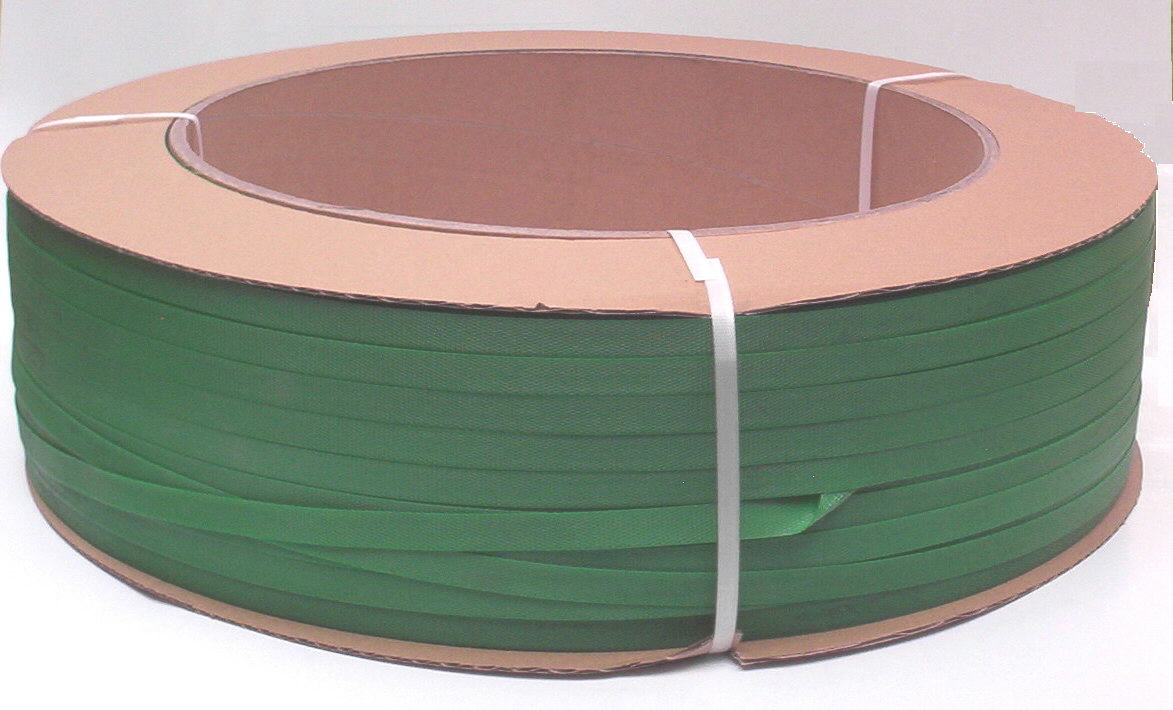 viazacia páska 16080Z PP 16mm 0,8m 1400m 312daN zelená  dutinka 406 mm 