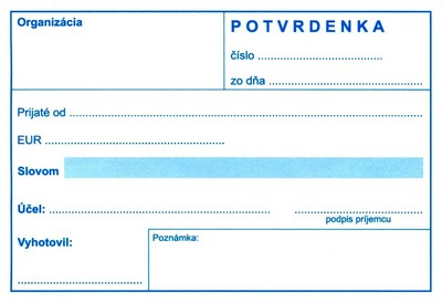 Potvrdenka A6 samoprepis
