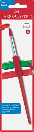 Štetec, no. 10, farebná rúčka, pogumovaný úchyt, FABER-CASTELL