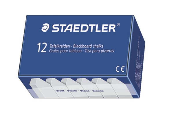 Krieda na tabule, hranatá, STAEDTLER, biela