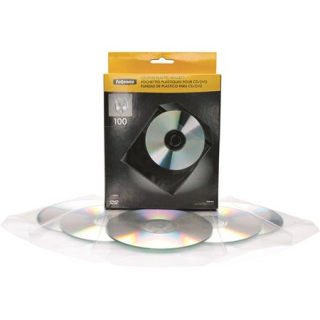 Obálka na CD/DVD, plastová, priehľadná, FELLOWES