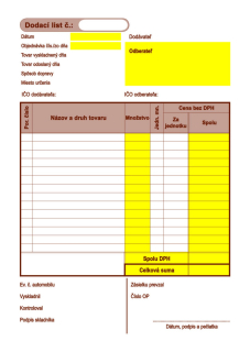 Dodací list A5 s DPH dvojfarebný 100 listov