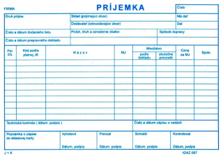 Príjemka A5 - 100 listov samoprepis 