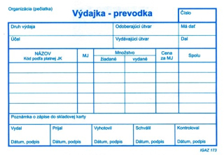 Výdajka-prevodka A6 - 100 list 