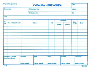 Výdajka-prevodka A5 samoprepis bez DPH 