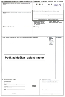 EUR. 1 - 3 listy 