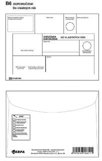 Doručenková obálka B6 - do vlastných rúk (10 ks)