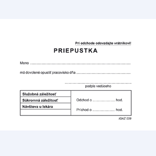Priepustka A7