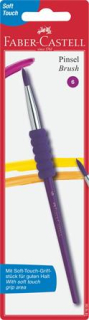 Štetec, no. 6, farebná rúčka, pogumovaný úchyt, FABER-CASTELL
