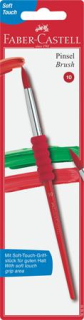 Štetec, no. 10, farebná rúčka, pogumovaný úchyt, FABER-CASTELL