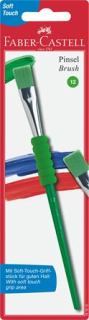 Štetec, no. 12, farebná rúčka, pogumovaný úchyt, FABER-CASTELL