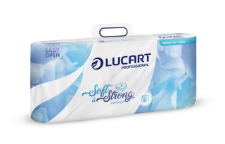 Toaletný papier, 3-vrstvový, malé kotúče, 15 m, LUCART "Soft", biely