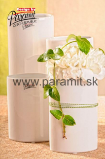 Dita váza biel.15cm 11083-15W