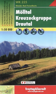 WK225 Mölltal, Kreuzeckgruppe, Drautal 1:50t turist mapa FB