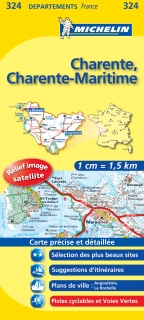 324 Charente, Charente-Maritime 2016 (Francúzsko) 1:150tis local mapa MICHELIN