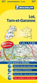 337 Lot, Tarn-et-Garonne 2016 (Francúzsko) 1:150tis local mapa MICHELIN