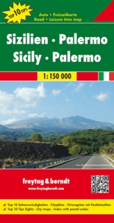 Sicília, Palermo (Italy) 1:150tis automapa Freytag Berndt