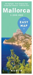 Mallorca Easy Map 1:200t (Španielsko) skladaná mapa Kunth / 2017
