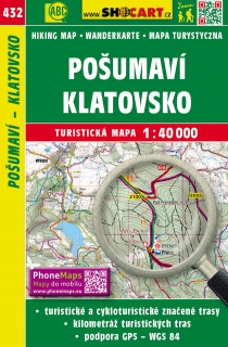 432 Pošumaví, Klatovsko turistická mapa 1:40t SHOCart