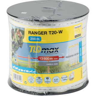 Páska vodivá, Ranger T20-W, L 200 m, B 20 mm, biela-žltá Horizont 