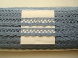 Čipka bavlnená šírka 18 mm modrá, paličkovaná, český výrobok
