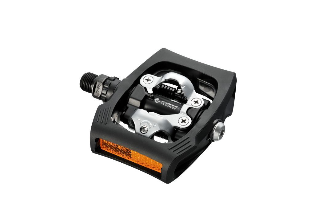 Pedále PDT400 SPD-R čierne s odrazkom  EPDT400LR 670591