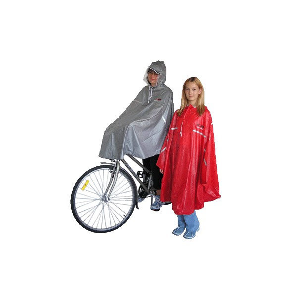 Pršiplášť-PONCHO cyklist.pre dosp.,reflex zelená - 82606041 - sivá  82606042 - červená 