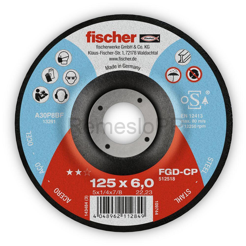 FISCHER brúsny kotúč FGD-CP 125x6,0x22,23 CARBON, bal. 25 ks