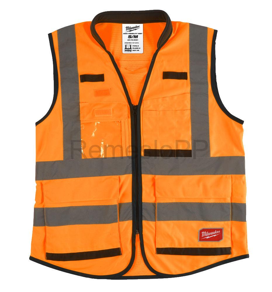 MILWAUKEE výstražná vesta PREMIUM oranžová vel. L/XL