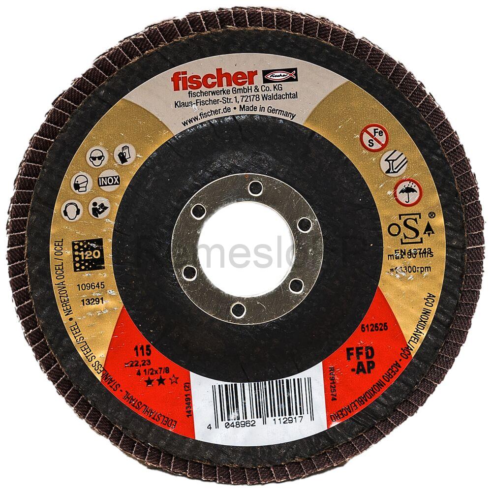 FISCHER brúsny lamelový kotúč FFD-AP 115 K120 INOX, 1 ks