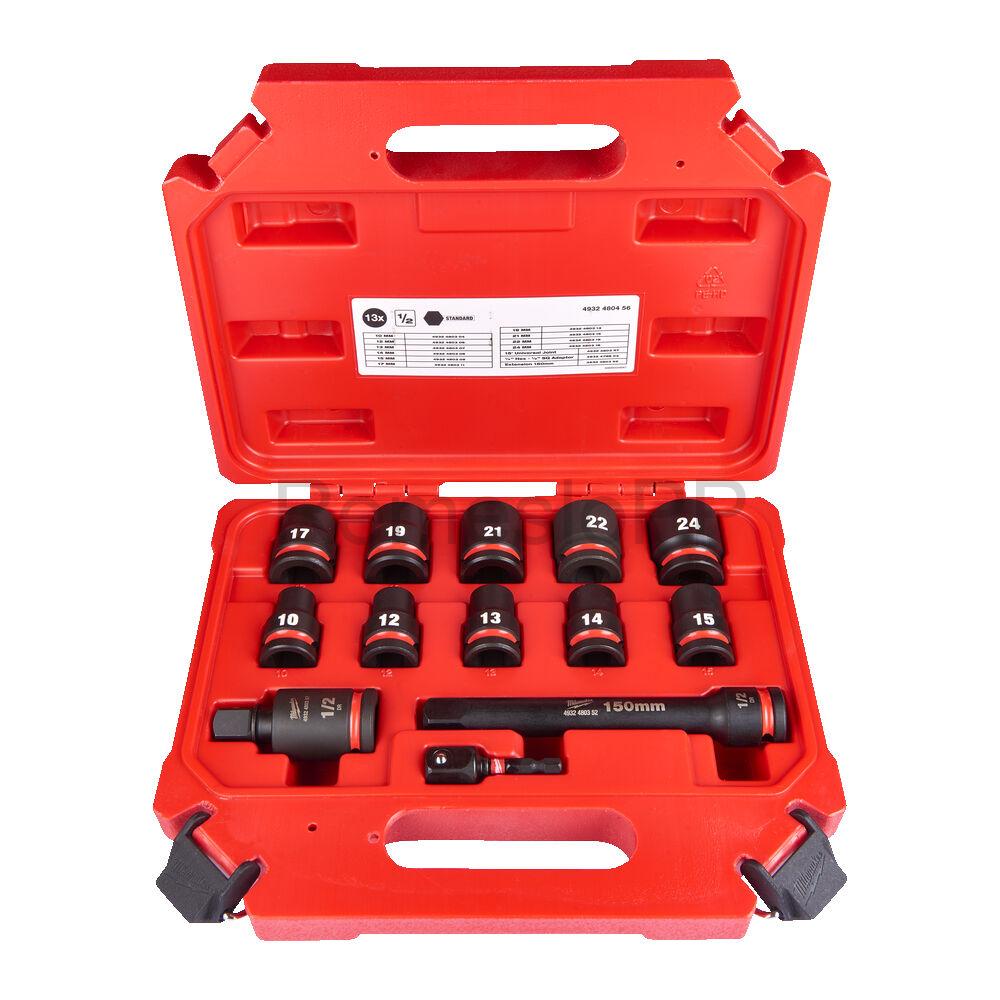 MILWAUKEE® 13 dielna sada nástrčných kľúčov SHOCKWAVE™ 1/2"- krátke