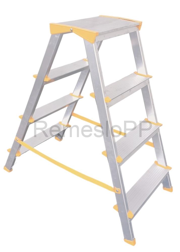 Schodíky obojstranné hliníkové ALVE 2x4 s integrovaným pántom HOBBY