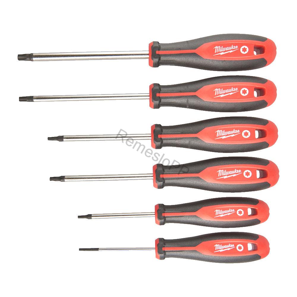 MILWAUKEE 6 dielna sada skrutkovačov TORX
