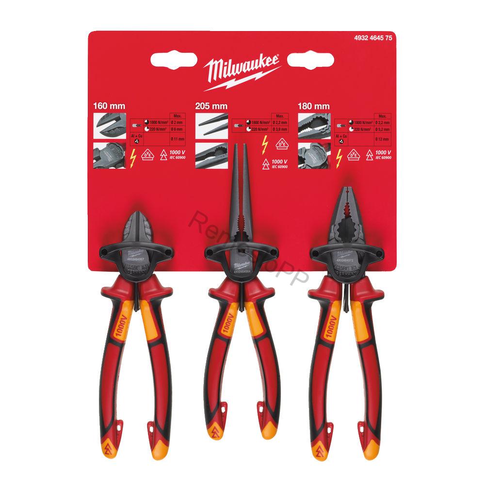 MILWAUKEE 3 dielna sada VDE klieští