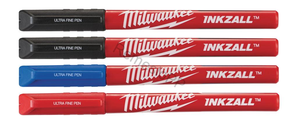 MILWAUKEE INKZALL™ perá s tenkým hrotom - farebné, balenie 4 ks
