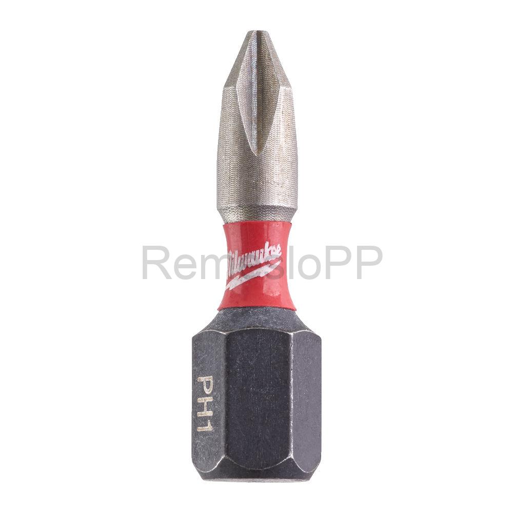 MILWAUKEE skrutkovací bit PH1 25 mm SHOCKWAVE™