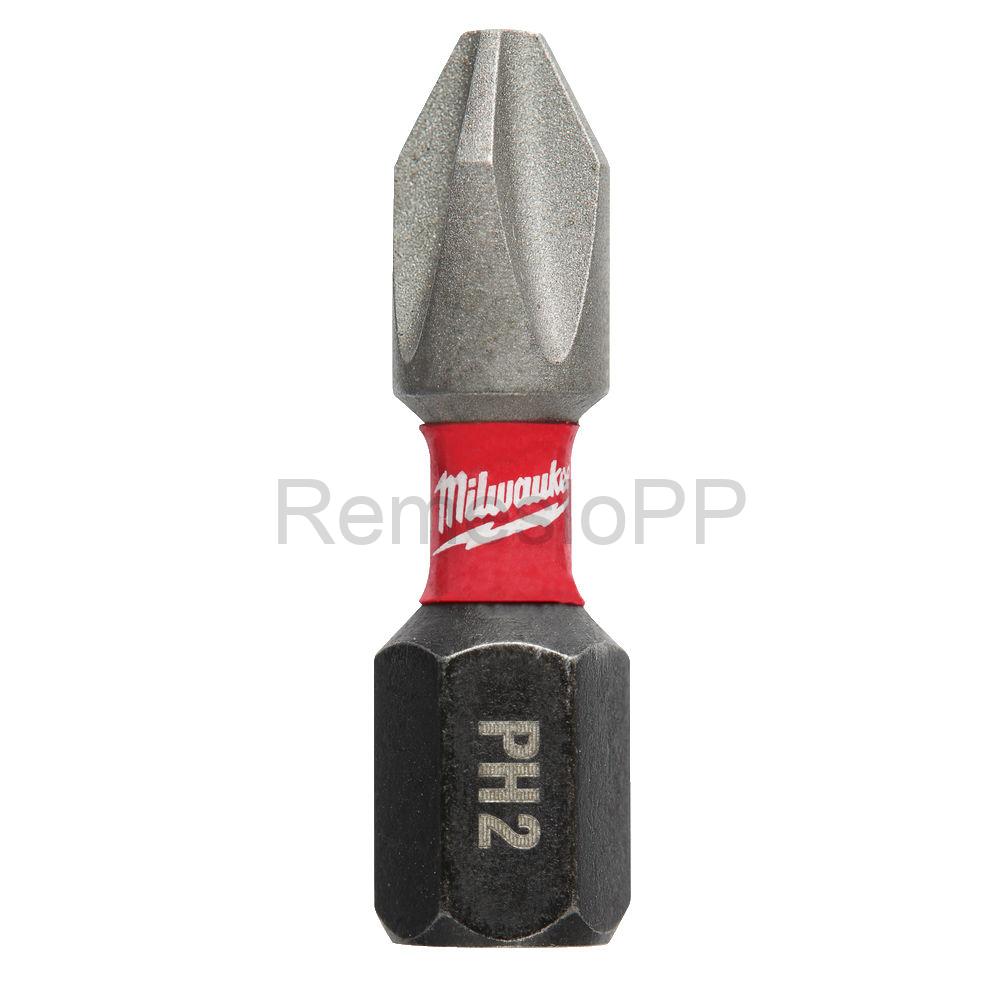 MILWAUKEE skrutkovací bit PH2 25 mm SHOCKWAVE™