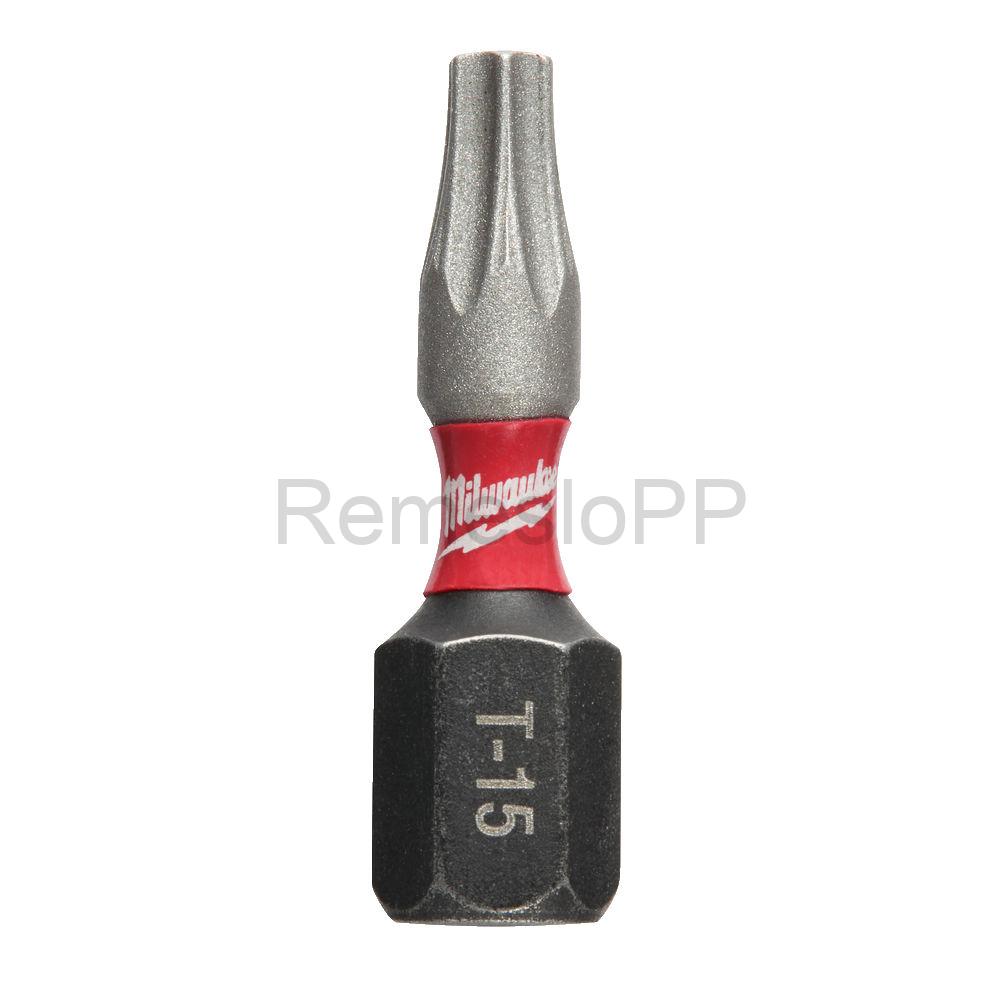 MILWAUKEE skrutkovací bit TX15 25 mm SHOCKWAVE™