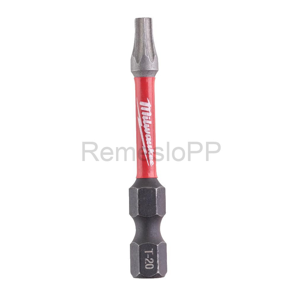 MILWAUKEE skrutkovací bit TX20 50 mm SHOCKWAVE™ bal. 10 ks