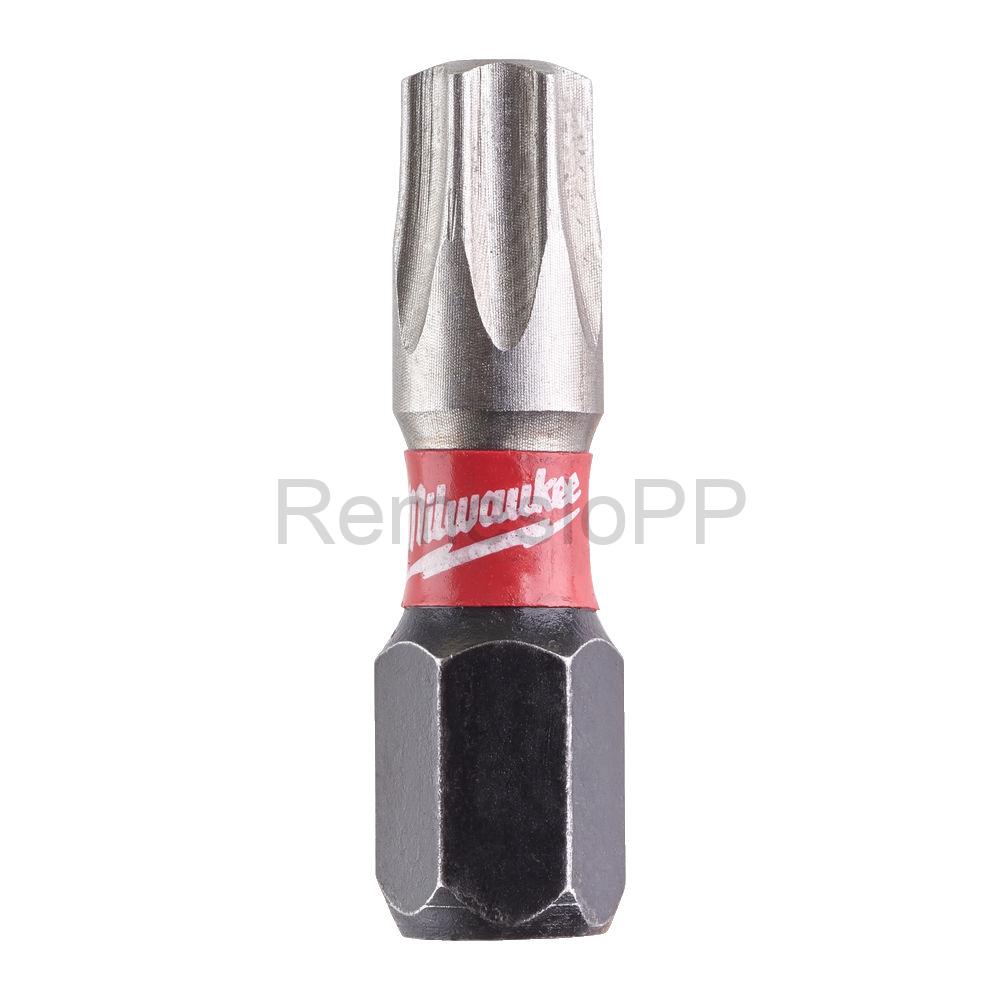 MILWAUKEE skrutkovací bit TX30 25 mm SHOCKWAVE™ bal. 25 ks
