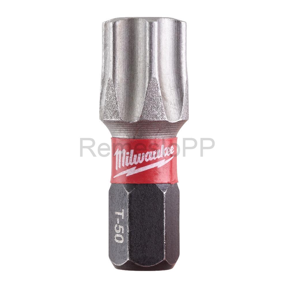 MILWAUKEE skrutkovací bit TX50 25 mm SHOCKWAVE™ bal. 15 ks