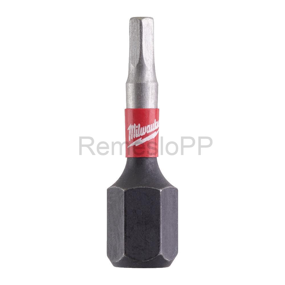 MILWAUKEE skrutkovací bit HEX2.5 25 mm SHOCKWAVE™