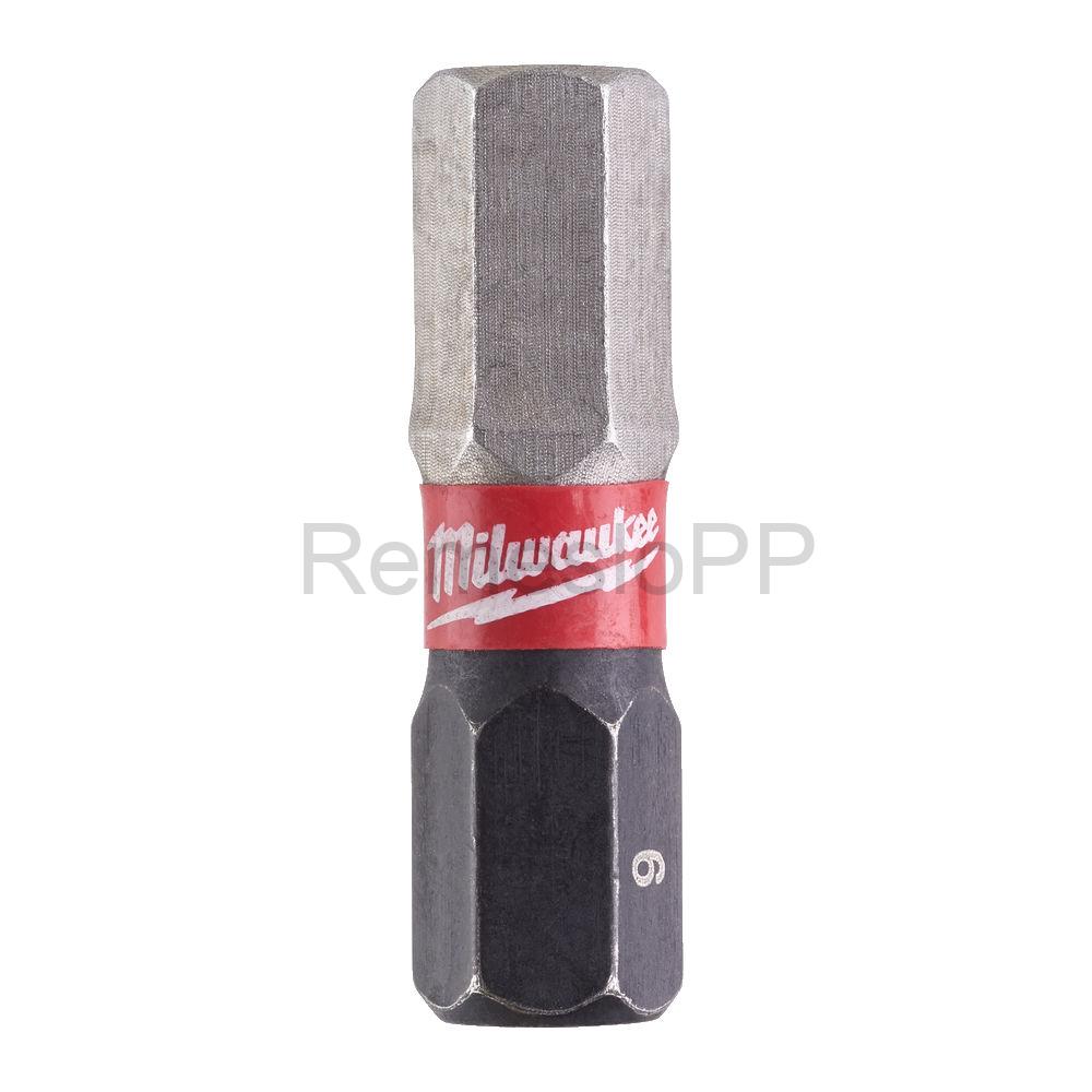 MILWAUKEE skrutkovací bit HEX6 25 mm SHOCKWAVE™