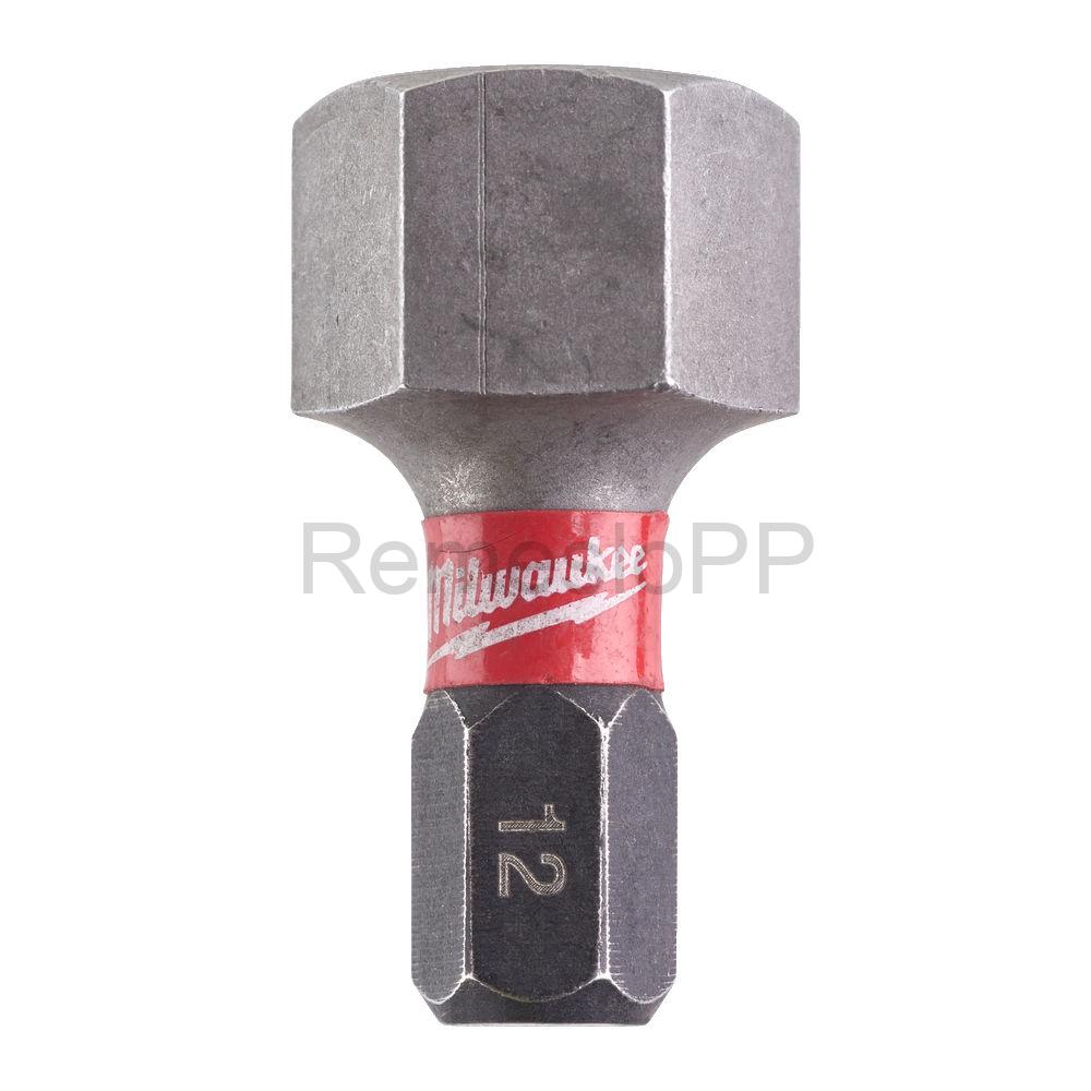 MILWAUKEE skrutkovací bit HEX12 25 mm SHOCKWAVE™