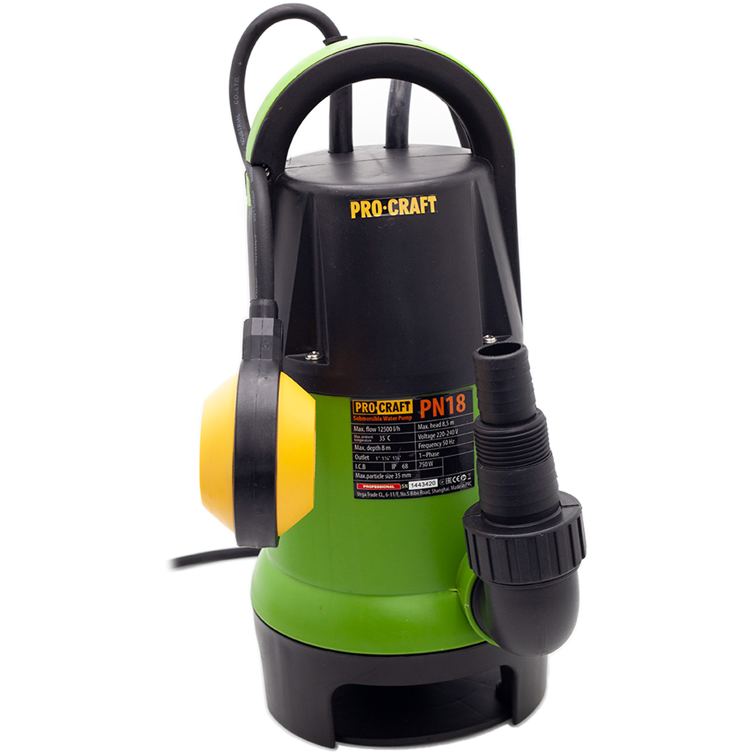 Ponorné čerpadlo do vodnej nádrže Procraft PN18 | PN18