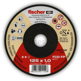FISCHER rezný kotúč FCD-FP 125x1,0x22,23 plus, 1 ks