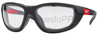 MILWAUKEE ochranné okuliare Premium s tesnením bezfarebné