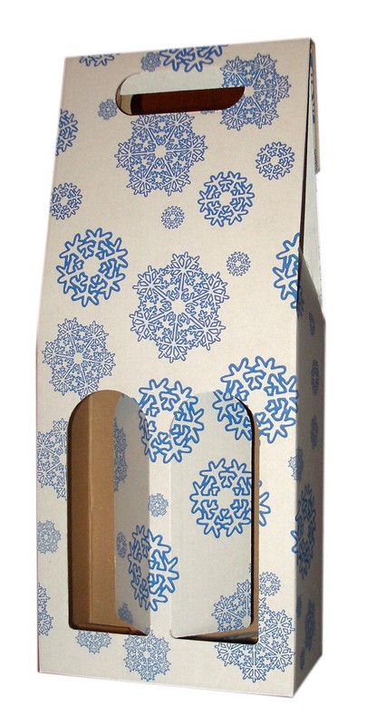 Obal na 2 vínové fľaše 160 x 80 x 320 mm,3 VLE BH s vianočným motívom