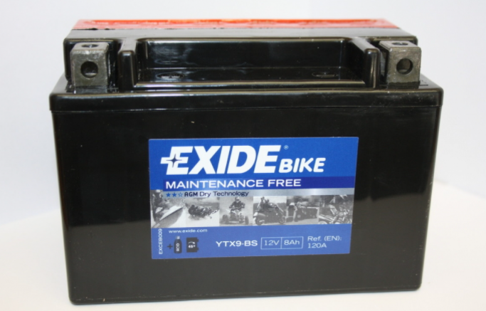 Exide Bike AGM 12V 8Ah 120A ETX9-BS